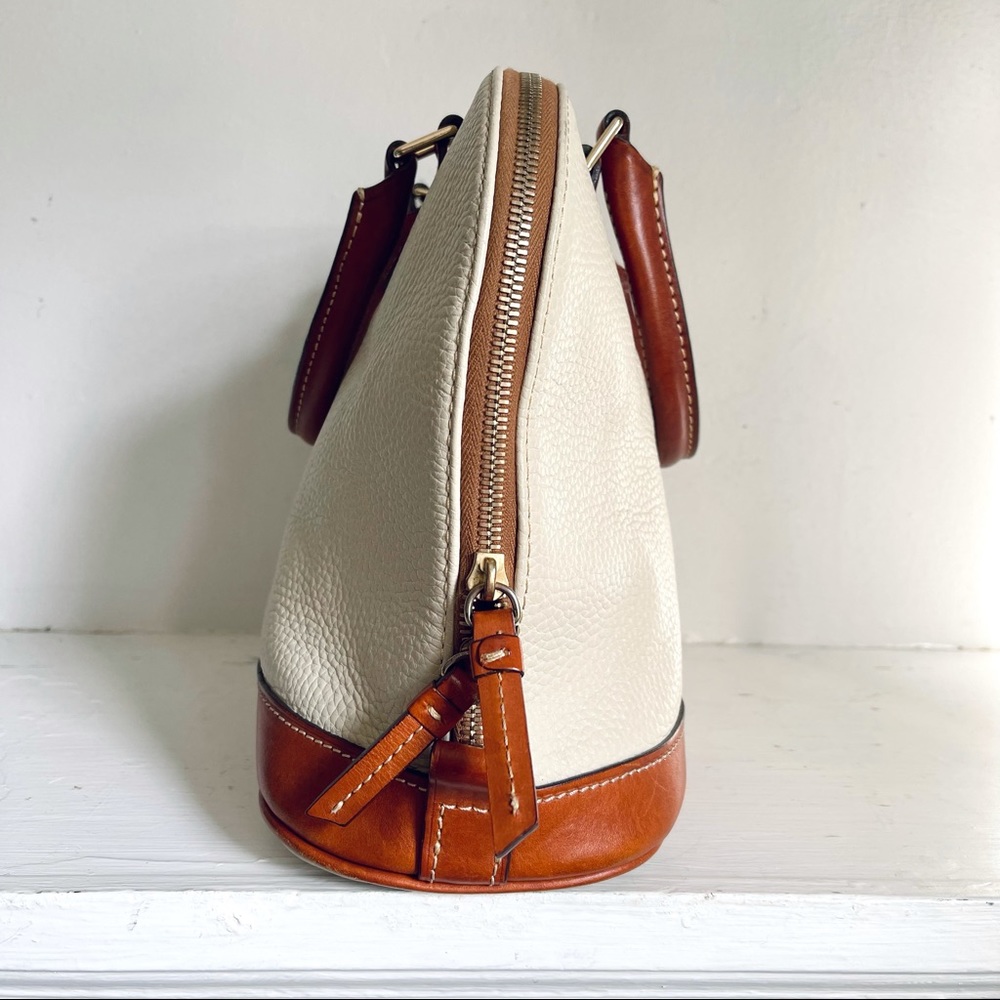 Vintage Dooney & Bourke Leather Pebble Grain Zip Structured Top Handle Bag - Picture 8 of 16